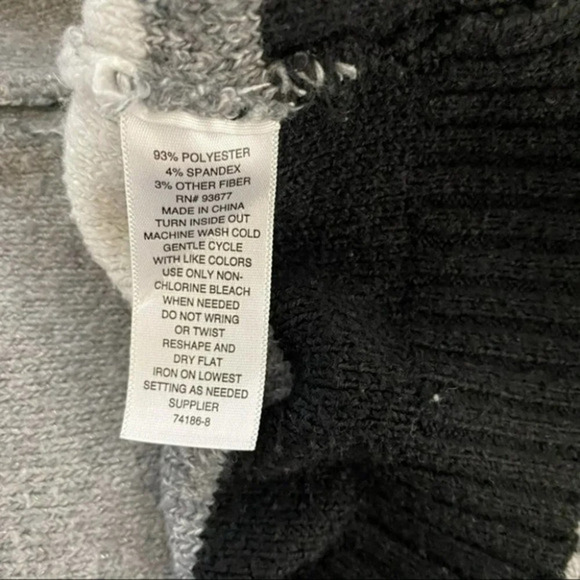 Ana S gray/black/white long open cardigan‎ LNC - Picture 5 of 5